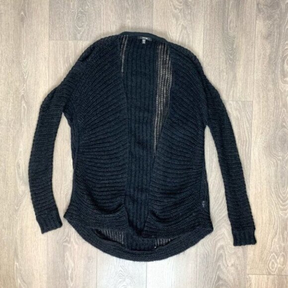 Anthropologie Joe's Jeans Forte Knit Cardigan Sweater Cacoon Wool Black Size XS - Picture 7 of 15